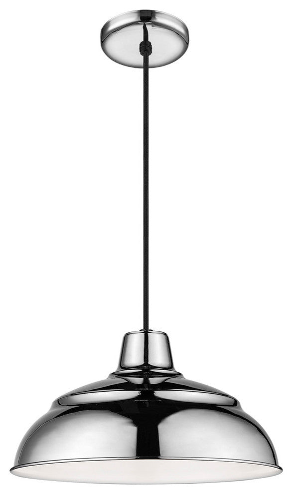 R Series Collection 14" Corded RLM Pendant, Polished Nickel