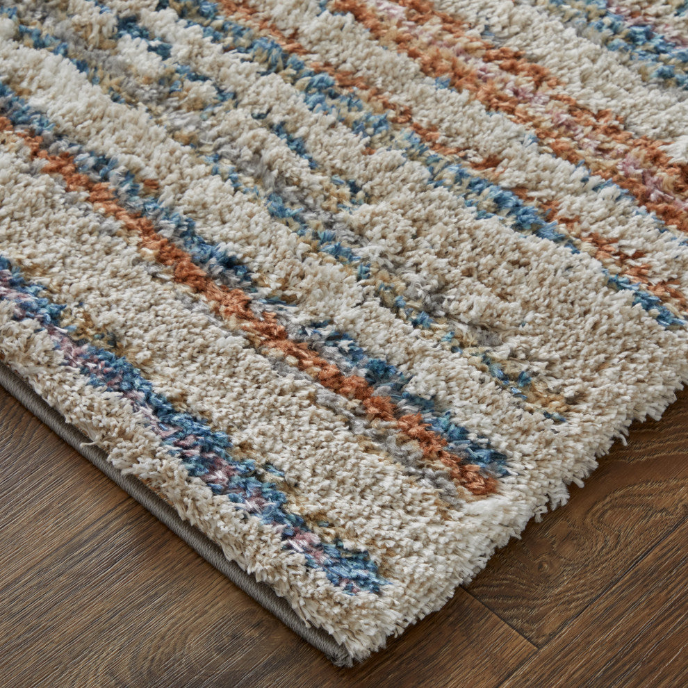 Weave & Wander Caide Contemporary Beige/Cream Rug, 2'6"x8" Runner