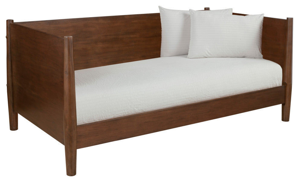 Flynn Mid Century Modern Twin Size Day Bed, Walnut