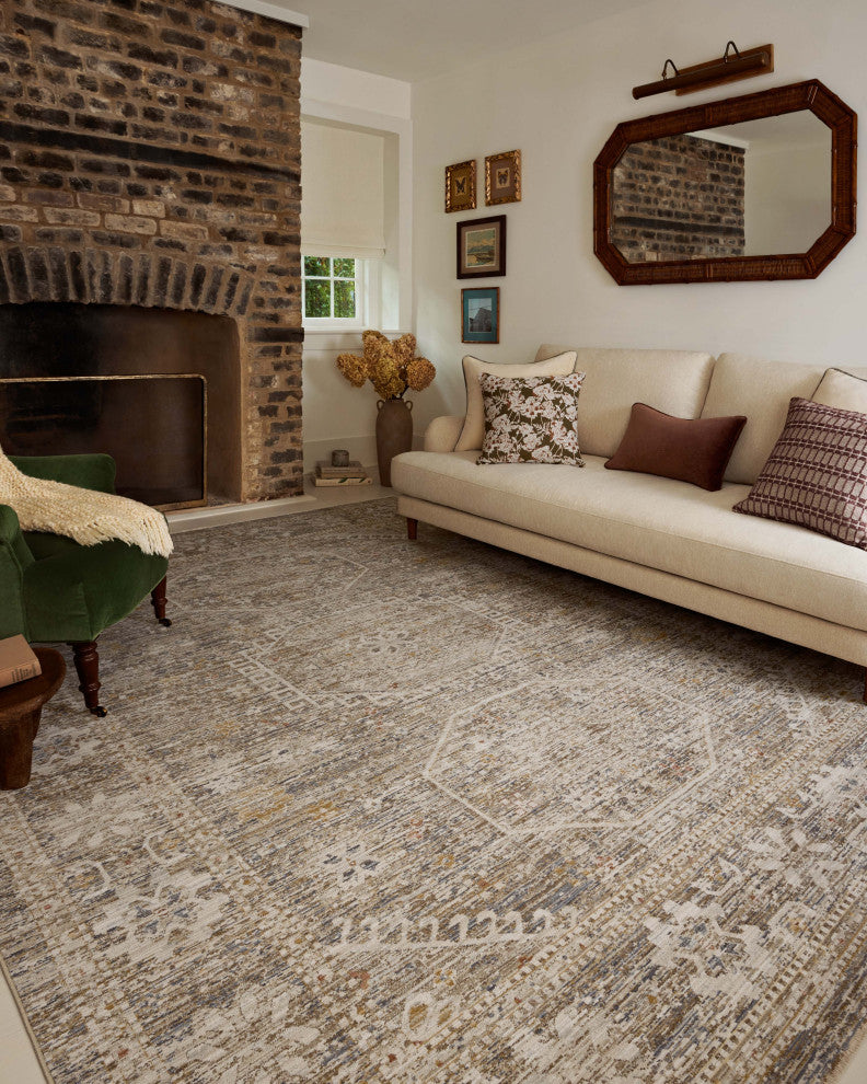 Chris Loves Julia x Loloi Ida Taupe / Multi 3''-6" x 5''-6" Accent Rug