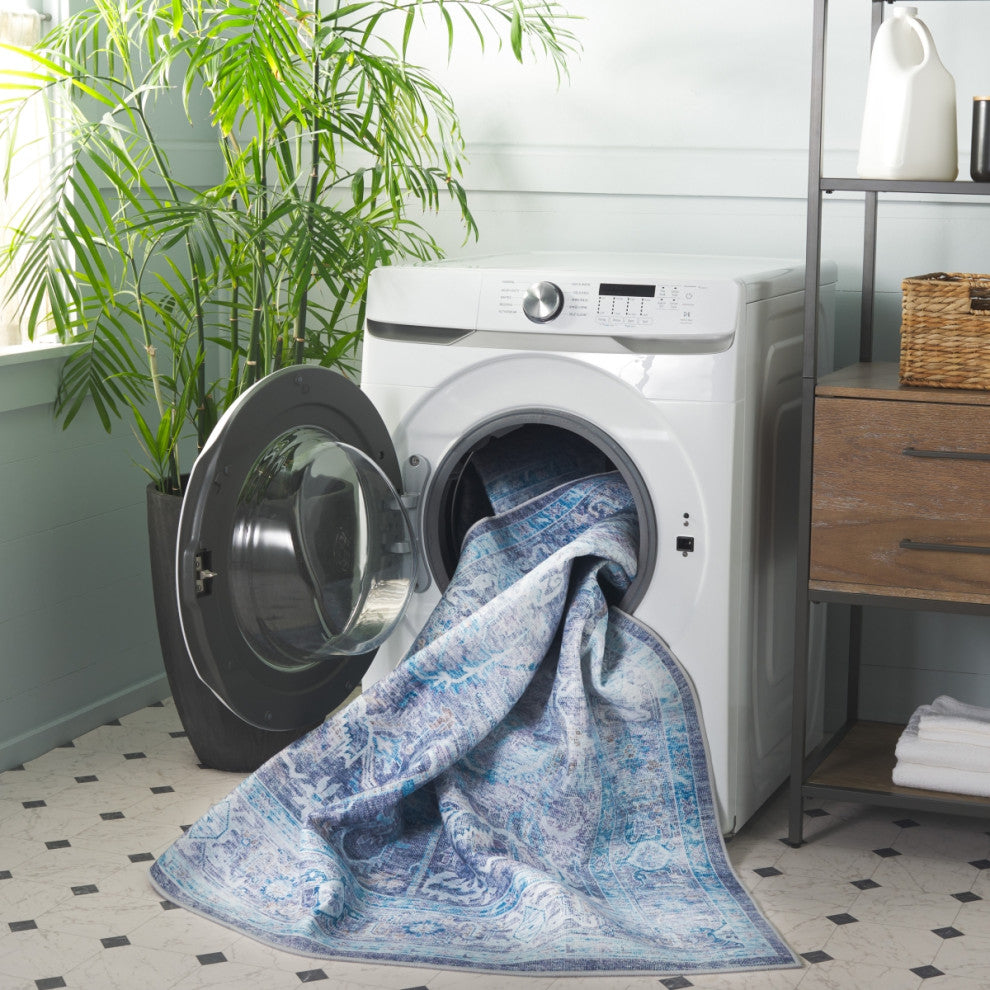 Safavieh Tucson TSN185 Rug Machine-Washable, Purple/Blue, 4'x6'