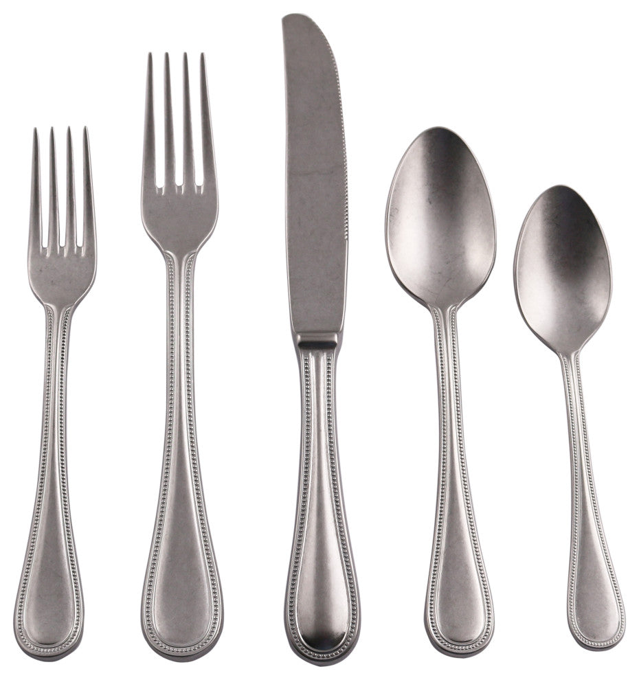 Perla Flatware Set, Pewter, 20 Pcs.