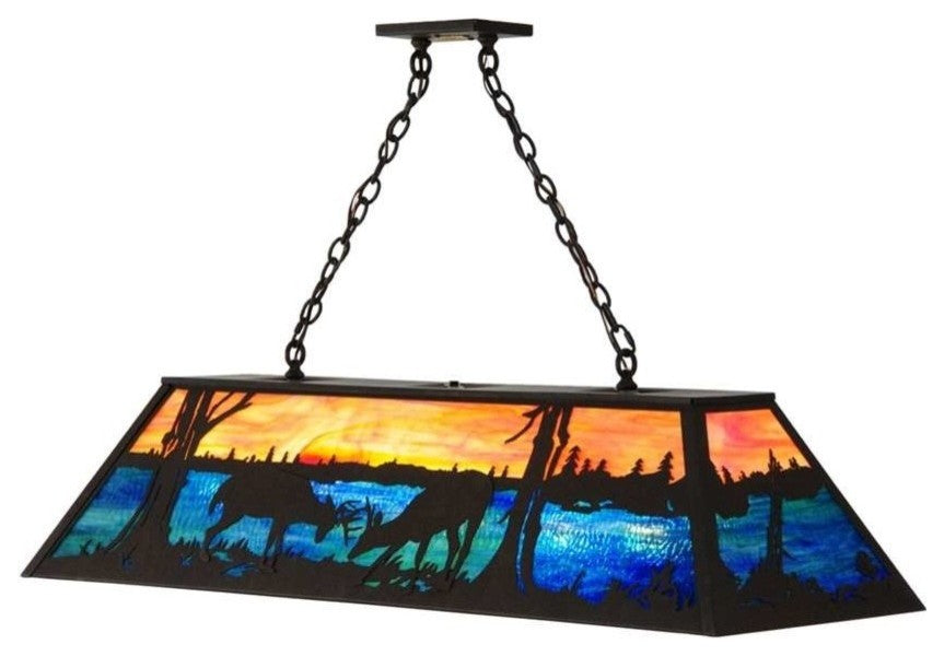 48 Long Battling Bucks Oblong Pendant