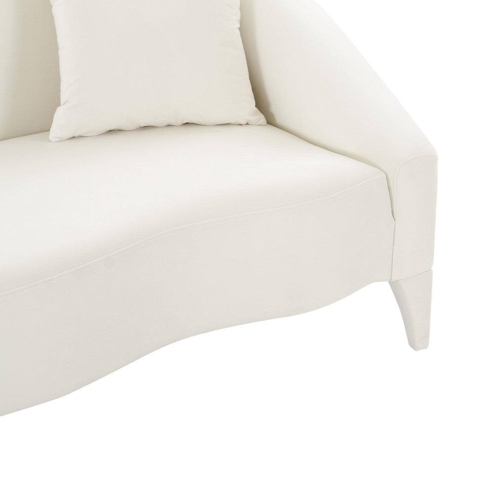 TOV Furniture Naya Cream Velvet Loveseat