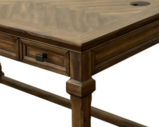 Traditional Wood Writing Desk Office Desk Storage Table Brown