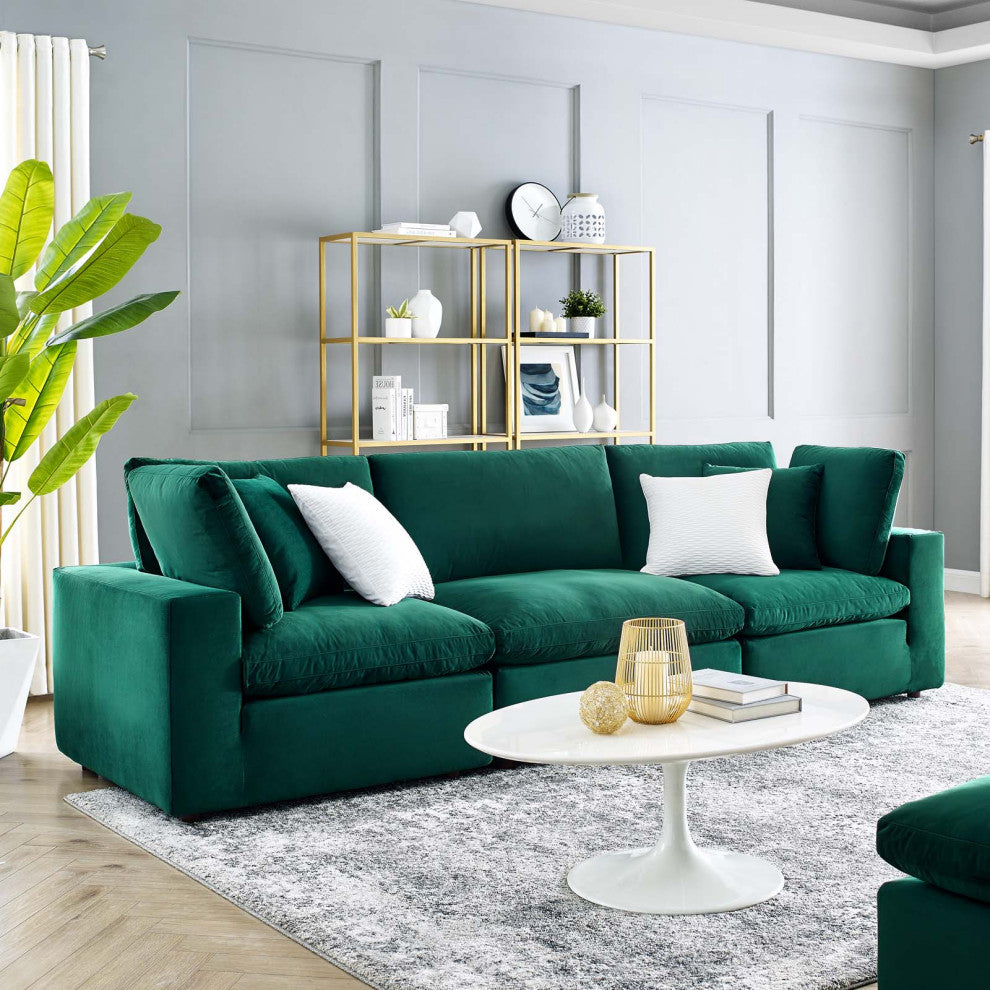 Sofa, Velvet, Green, Modern, Living Lounge Room Hotel Lobby Hospitality