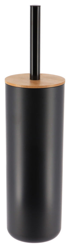 Black Toilet Brush and Holder Set PADANG Bamboo