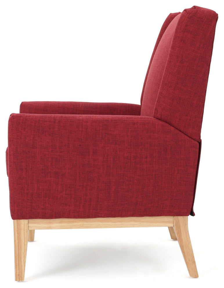 GDF Studio Maeve Red Fabric Accent Chair