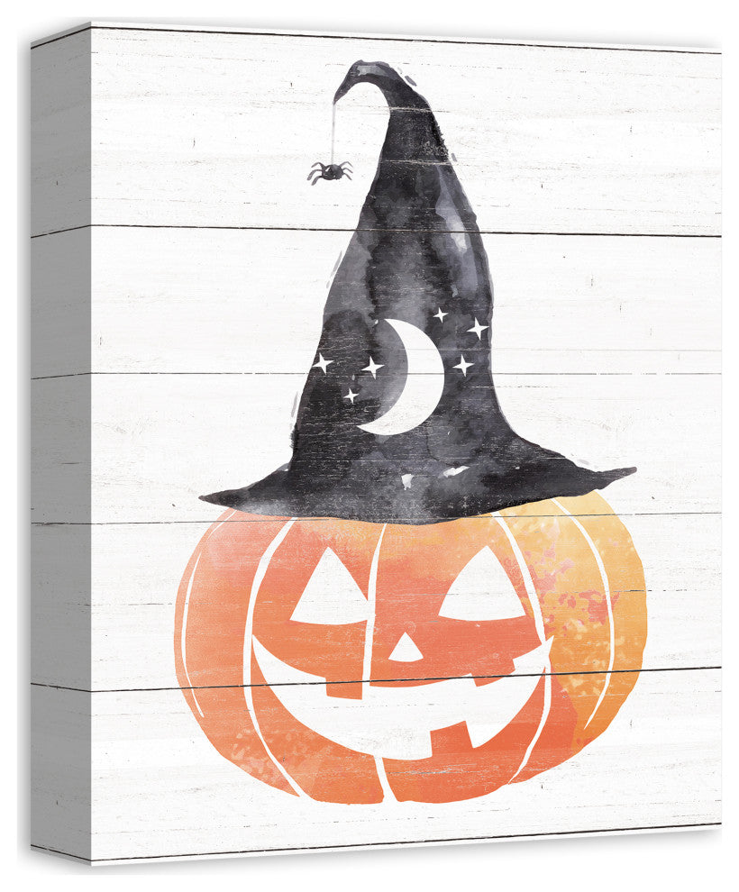 Jackolantern Witch 11x14 Canvas Wall Art