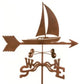Sailboat Weathervane With 4 Sided Mount