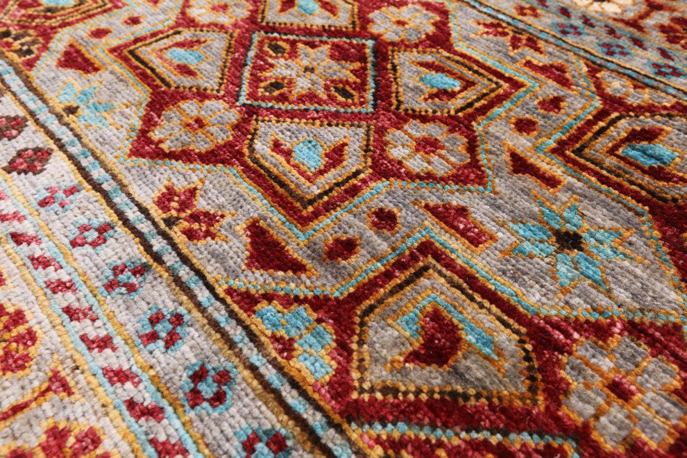 3' 4" X 4' 9" Khorjin Super Kazak Hand Knotted Rug Q5455