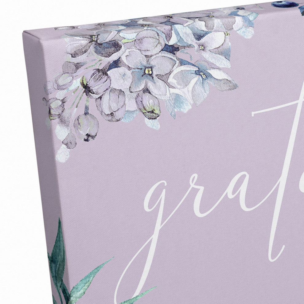 Grateful Peonies Lilac 16x16 Canvas Wall Art