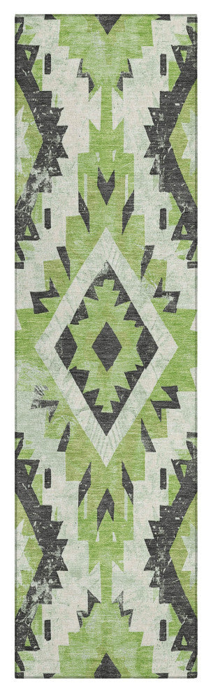Machine Washable Indoor/Outdoor Chantille ACN1878 Aloe 2'3" x 7'6" Runner Rug