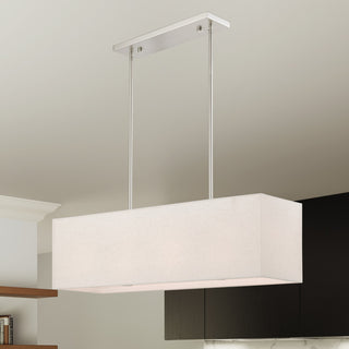 Summit 4 Light Brushed Nickel Linear Chandelier