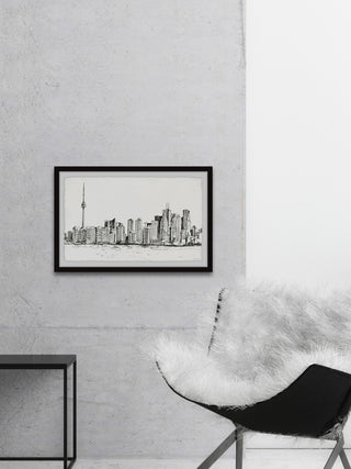 "Towering CN Tower" Framed Painting Print, 12x8