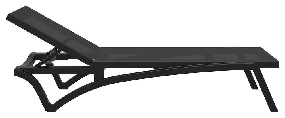 Compamia Pacific Sling Chaise Lounges, Black
