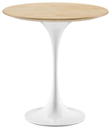Lippa 20" Round Side Table, White Natural