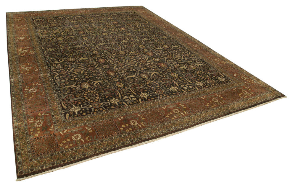 Rug N Carpet - Handmade Oriental 12' 4" x 15' 10" Oversize Oushak Area Rug
