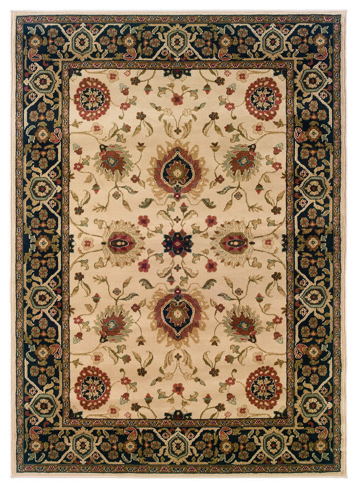 Hudson 1338C Beige/Black 3'10" x 5'5" Rug