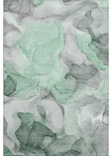 Premium Machine Washable Mayfield AMF504 Green 10' x 14' Rug