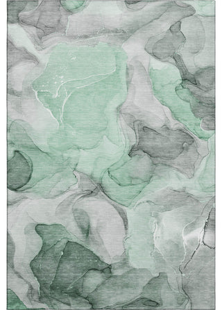 Premium Machine Washable Mayfield AMF504 Green 10' x 14' Rug