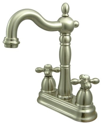 Kingston Brass 4" Centerset Bar Faucet, Brushed Nickel