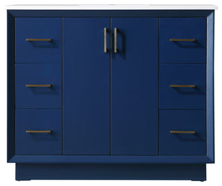 42" SIngle Bathroom Vanity, Blue