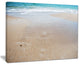 "Crystal Clear Sea Waves On Beach" Modern Beach Canvas Art Print, 40"x30"