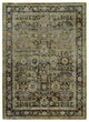 HomeRoots 9'x12' Green and Brown Distressed Floral Indoor Area Rug