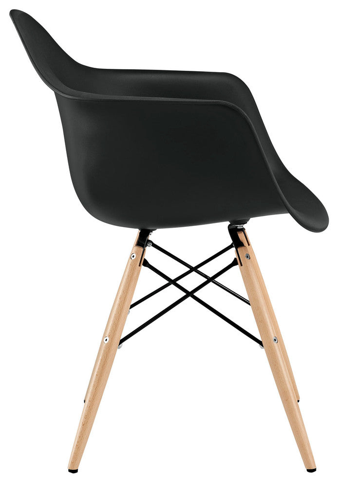Modern Contemporary Kitchen Dining Armchair Black