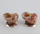 Turban Shell Salt Cellar with Sterling Silver, Set of 2