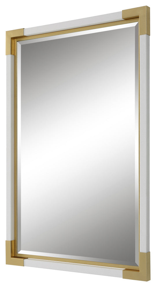 Uttermost Malik White & Gold Mirror