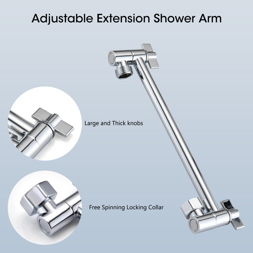 Completed Shower System with Rough-in Valve and Handheld Shower, Chrome, 10"