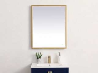 Modern Brass Led Mirror