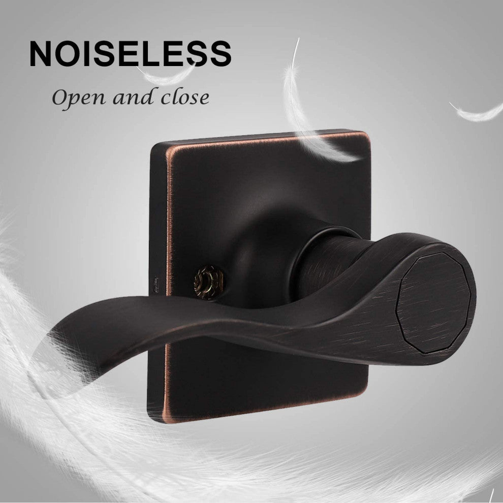 Oil Rubbed Bronze Finish Dummy Door Handle Lever, Pack of 6