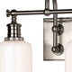 Keswick 2-Light Bath and Vanity With Opal Glossy Glass Shade, Satin Nickel