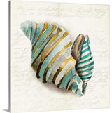 "Blue Coral II" Wrapped Canvas Art Print, 24"x24"x1.5"