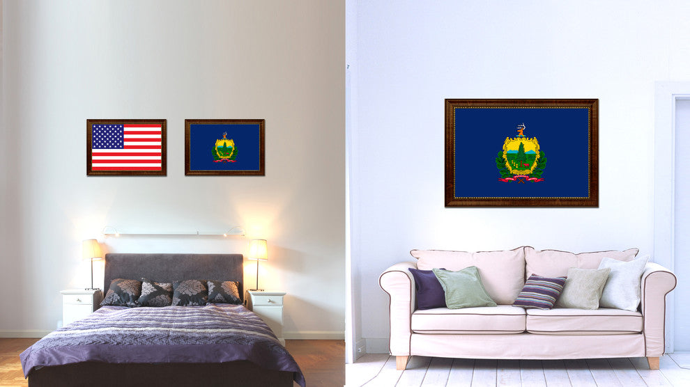 Vermont State Flag Canvas Print, 15"x21"