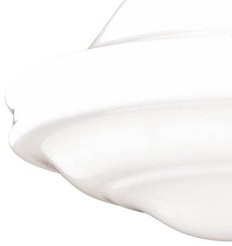 Huntley 12-in Semi Flush Ceiling Light Milk Glass Satin Nickel