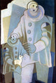 Juan Gris Two Pierrots, 18"x27" Wall Decal