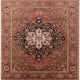 Ahgly Company Indoor Square Mid-Century Modern Area Rugs, 4' Square