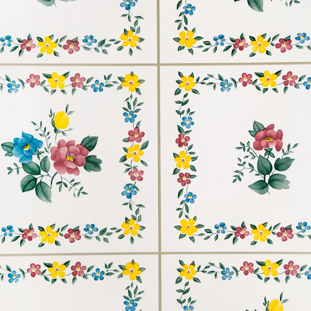Garland Tiles - Vinyl Self-Adhesive Wallpaper Prepasted Wall Decor (Roll)