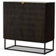 Kelby Bar Cabinet Carved Vintage Brown, Vintage Brown, Gunmetal