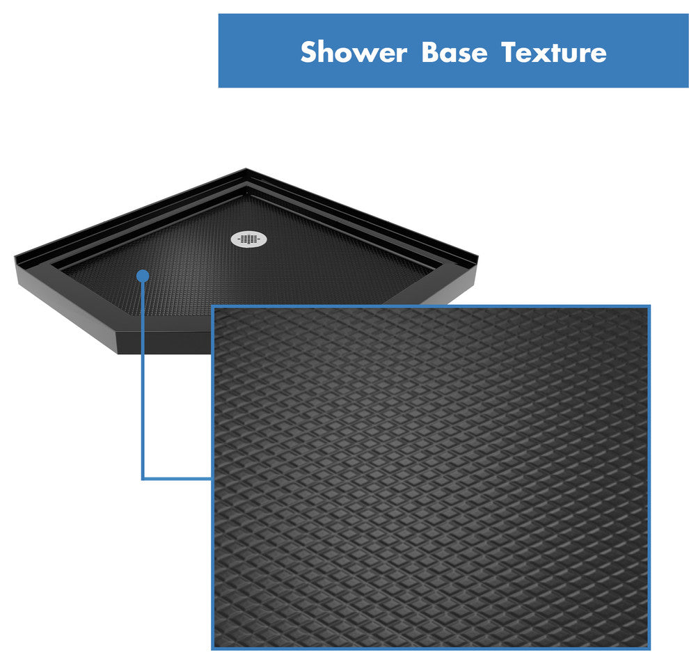 DreamLine SlimLine Neo-Angle Shower Base, DLT-2040400-88, Black