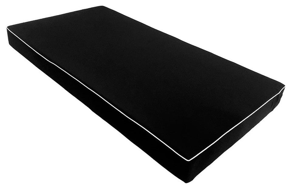 S6 Twin-XL Contrast Trim Mattress Bolster Pillow Outdoor Slip Cover ONLY AD109
