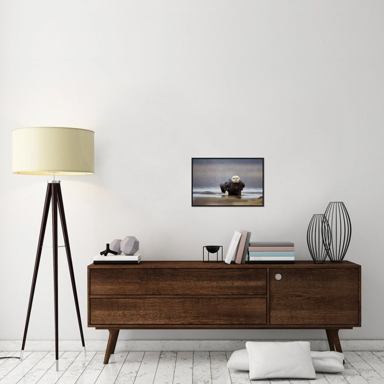 "Bald Eagle" Framed Canvas Giclee by Milan Zygmunt, 23x16"