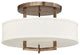 Hinkley Hampton Medium Semi-Flush Mount, Brushed Bronze