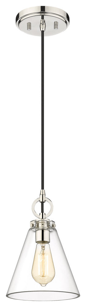 Zlite 3034P8-PN 1-Light Pendant, Clear
