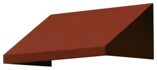 Awntech 4' New Yorker Acrylic Fabric Fixed Awning, Terracotta