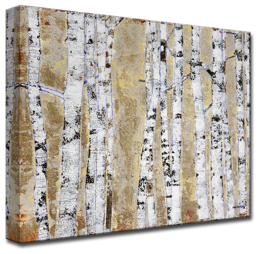 Ready2Hangart ''October Birch Grove'' By Norman Wyatt, Jr. Canvas Art, 12" x16"